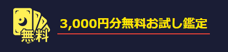 特典①初回無料3,000円分お試し鑑定